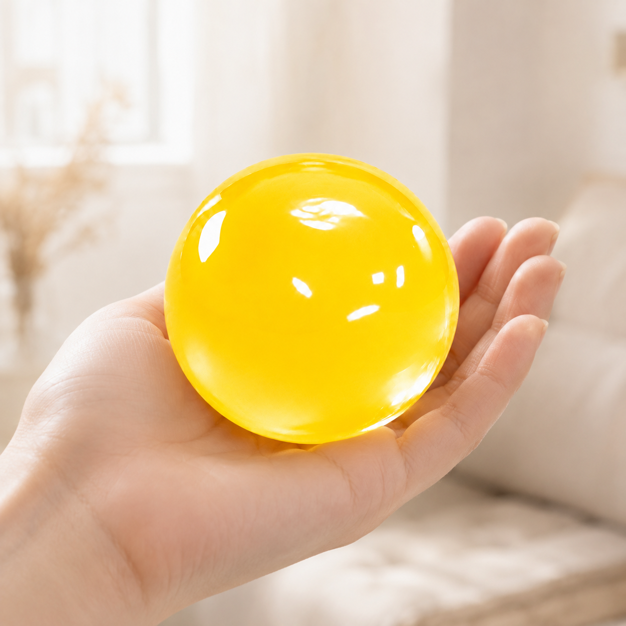 HeyJudee x Tongle Yellow Coconut Oil Squishy Ball
