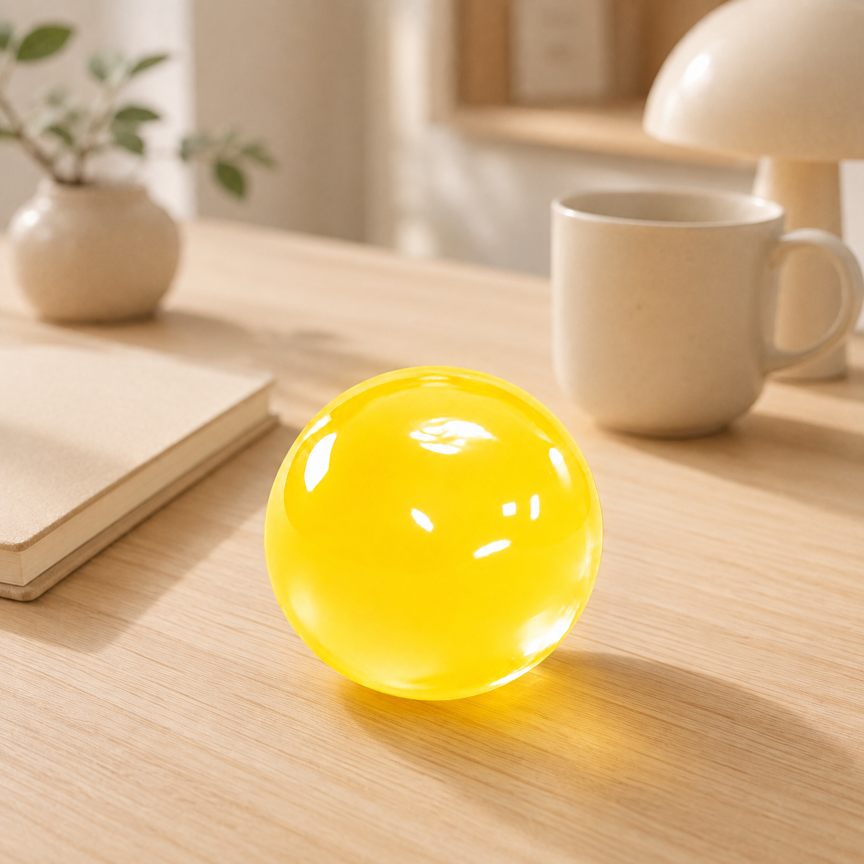 HeyJudee x Tongle Yellow Coconut Oil Squishy Ball