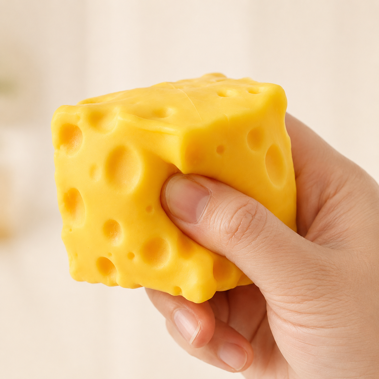 HeyJudee x Tongle Cheese Squishy Yellow