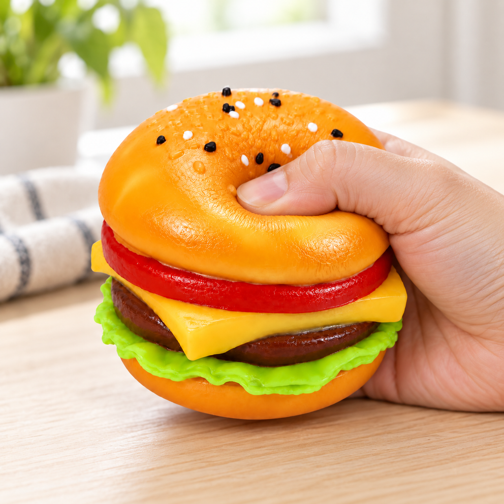 HeyJudee x Tongle Crunchy Hamburger Squishy