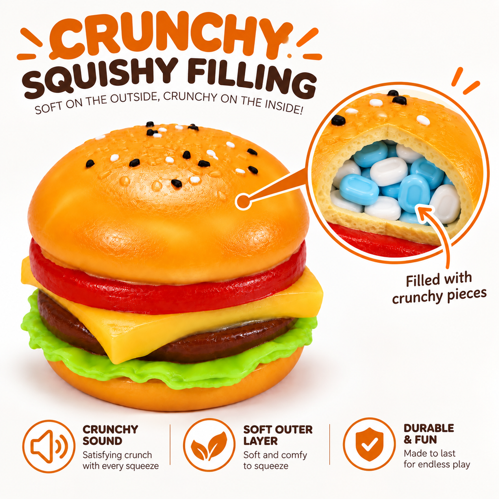 HeyJudee x Tongle Crunchy Hamburger Squishy