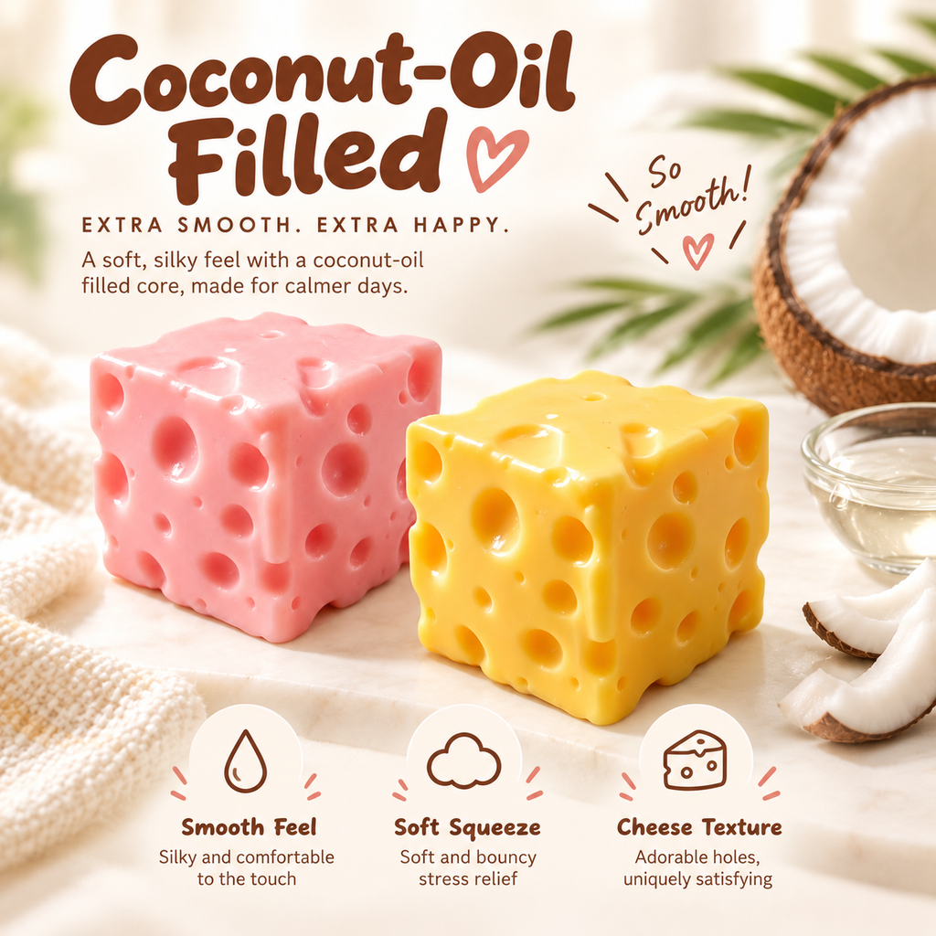HeyJudee x Tongle Coconut Oil Cheese Squishy