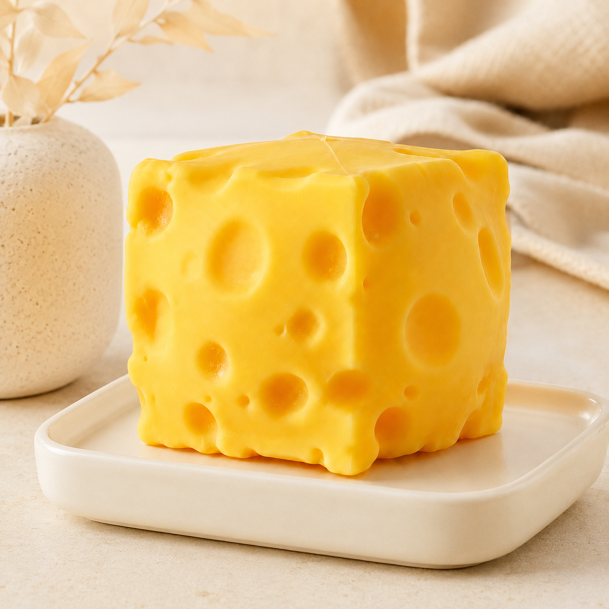 HeyJudee x Tongle Cheese Squishy Yellow